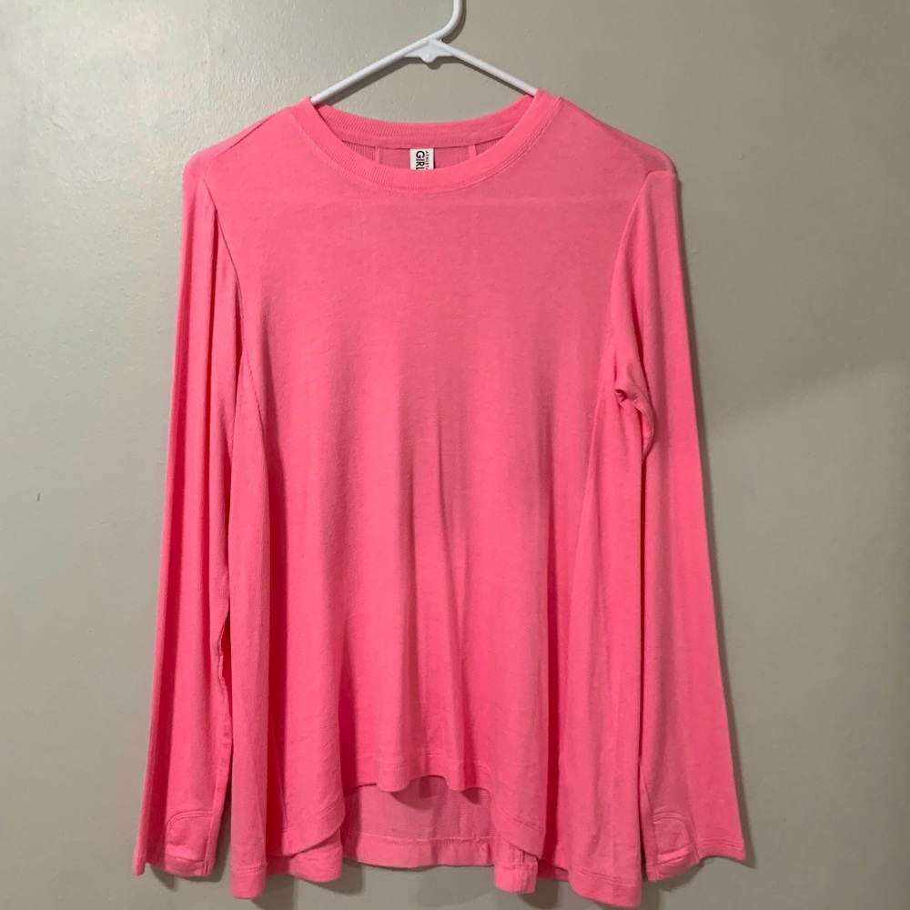 Brand New Athleta Girls Pink Long Sleeve Top